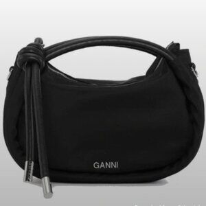 Ganni Mini Knot Zip Top Handle Bag